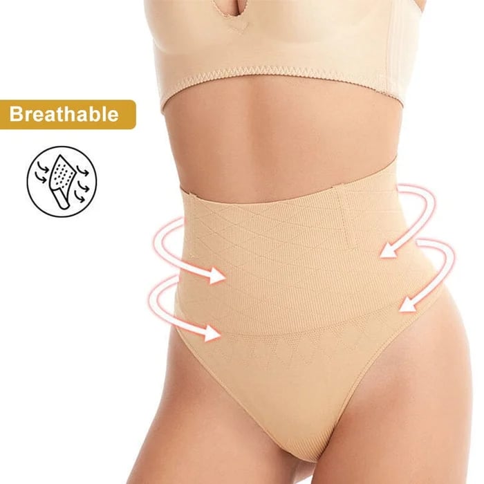 Plus Size High Waist Tummy Control Thong