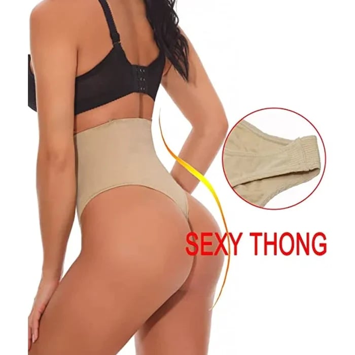 Plus Size High Waist Tummy Control Thong