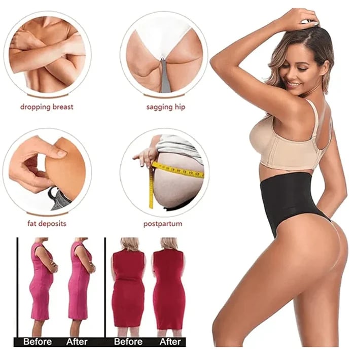 Plus Size High Waist Tummy Control Thong